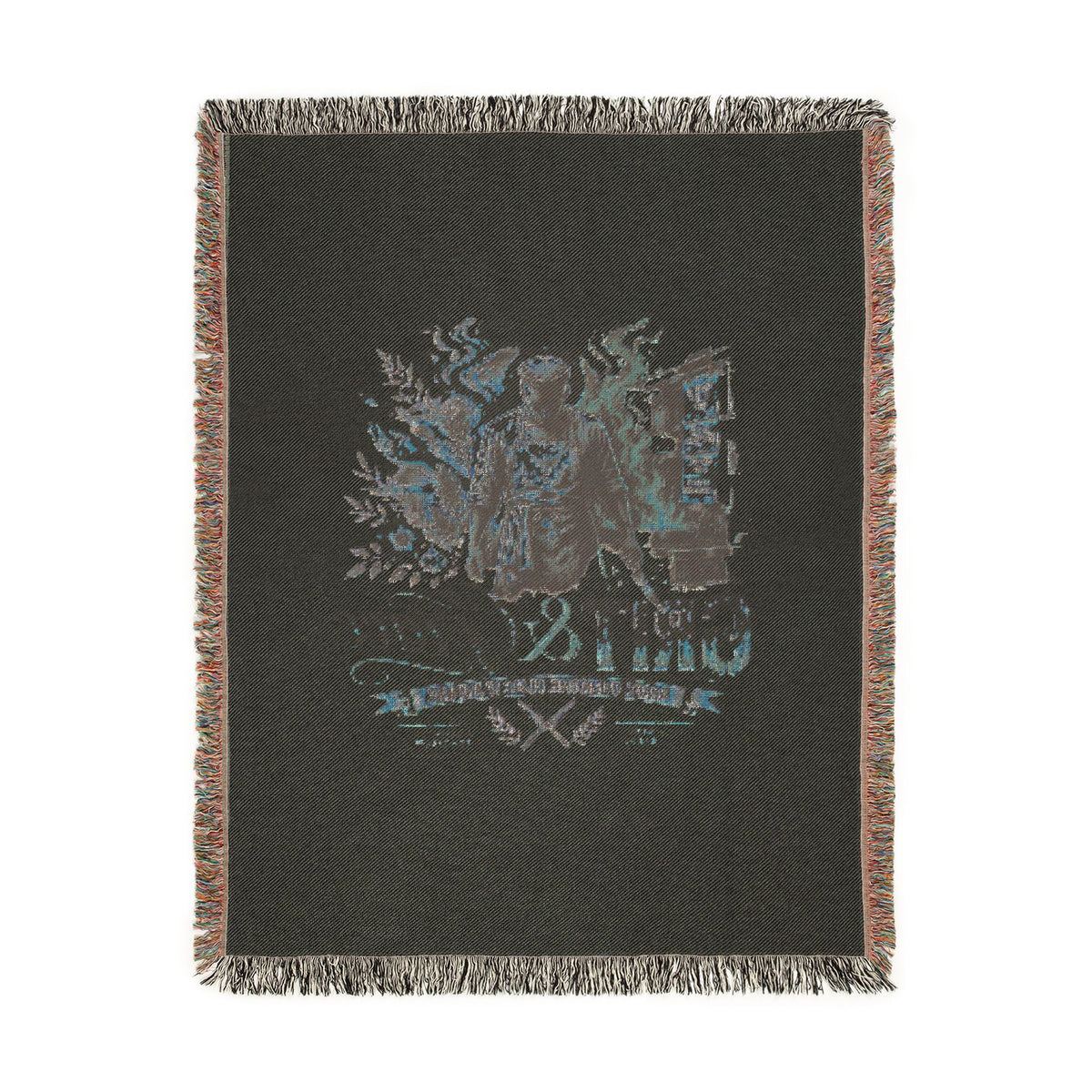 Grizzly Bear Rustic Cabin Woven Blanket