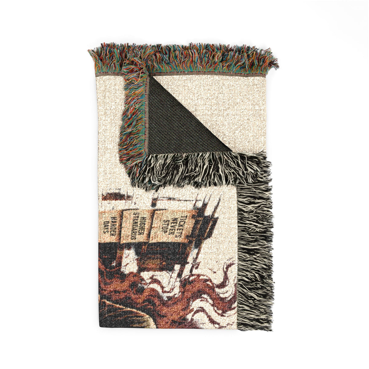Grizzly Bear Rustic Cabin Woven Blanket