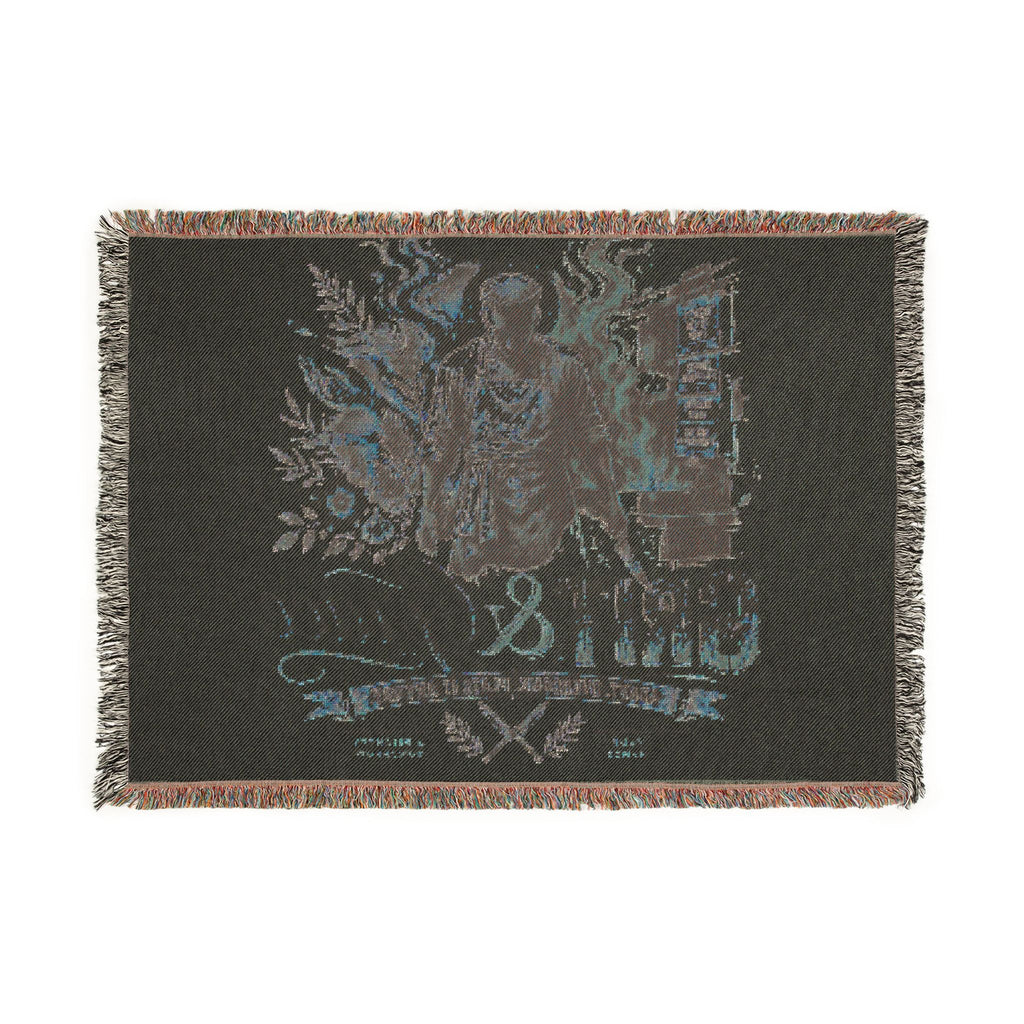 Grizzly Bear Rustic Cabin Woven Blanket