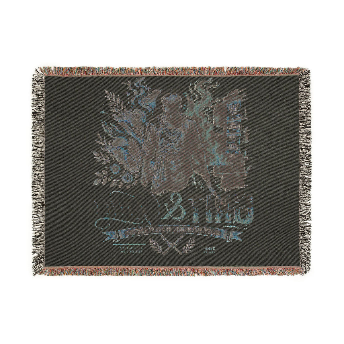 Grizzly Bear Rustic Cabin Woven Blanket