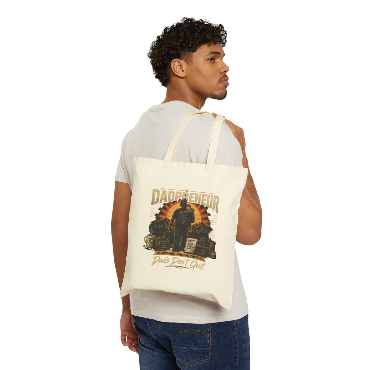 Dark Humor Graphic Cotton Canvas Tote Bag