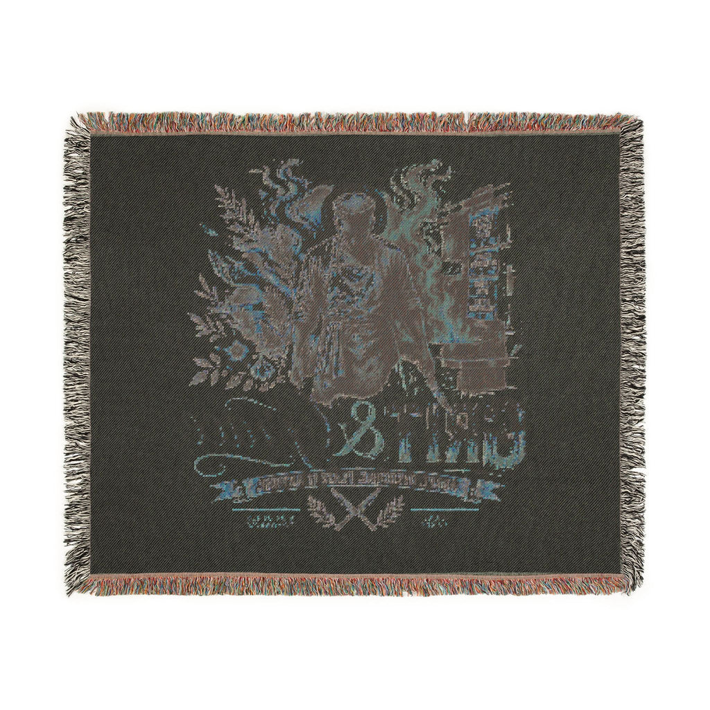 Grizzly Bear Rustic Cabin Woven Blanket