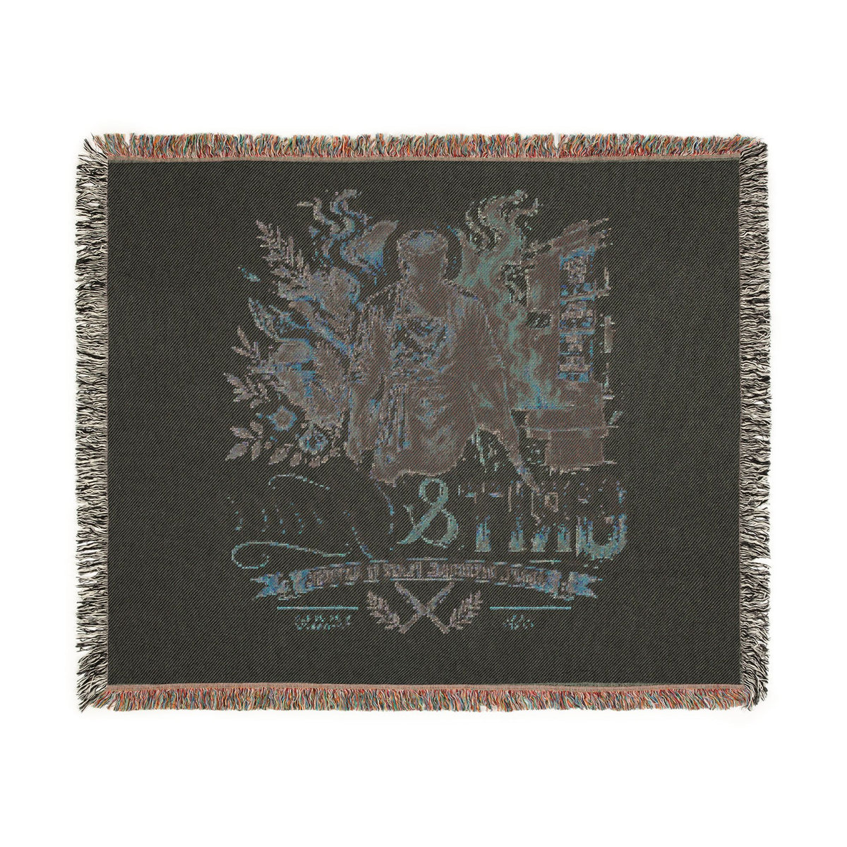 Grizzly Bear Rustic Cabin Woven Blanket