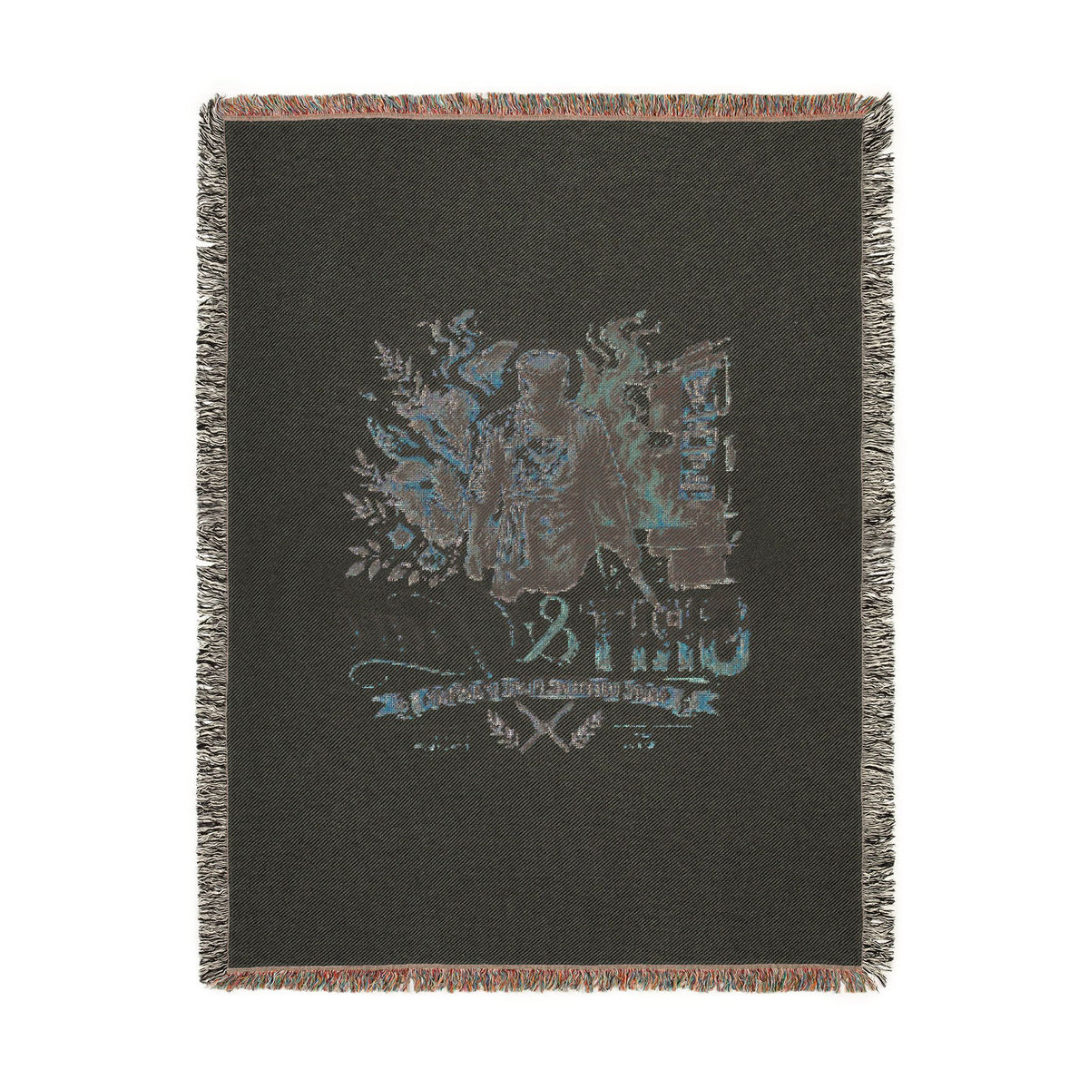 Grizzly Bear Rustic Cabin Woven Blanket
